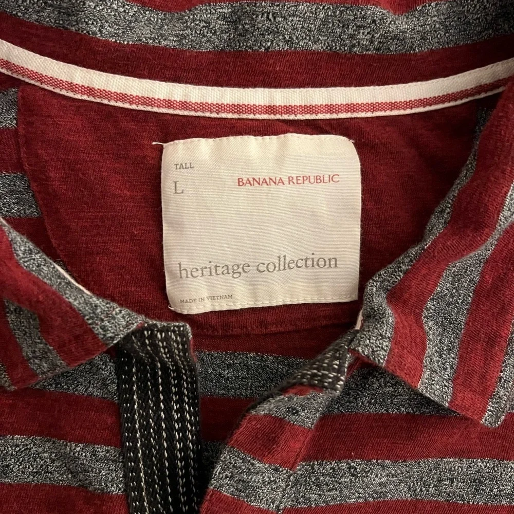 Banana Republic Heritage men’s striped polo, size large tall